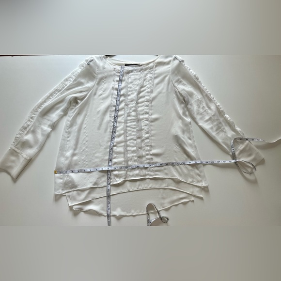 WHBM - Ecru Long Sleeve Tunic With Split Back - Picture 10 of 12